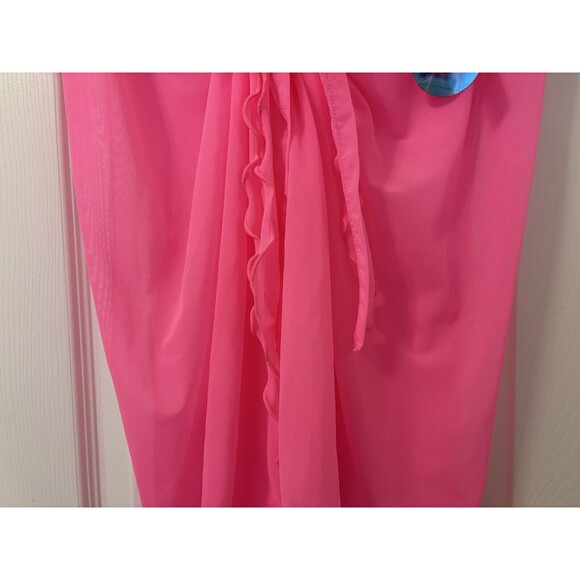 Decree Summer Daze Swim Adjustable Skirt Tie Wrap Full Coverage Electric Pink LG - Picture 10 of 15
